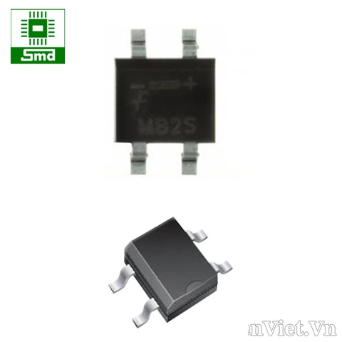 Diode cầu MB2S SMD 0.5A 200V