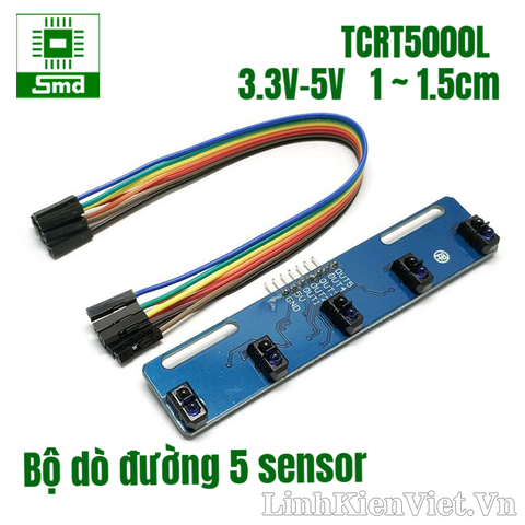 Bộ dò đường 5 sensor tcrt5000l