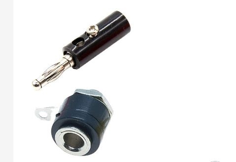 (Cặp Đực + Cái Đen ) Cọc cắm jack bắp chuối 4mm banana (Mẫu 1)