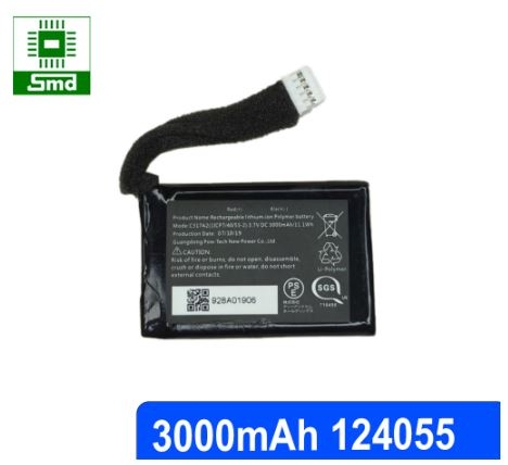 Pin Li-Po lithium 124055 3000mAh 3.7V