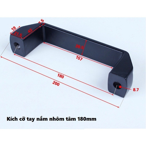Tay Nắm Nhựa đen LS522 loại đẹp dùng làm tay nắm tủ.