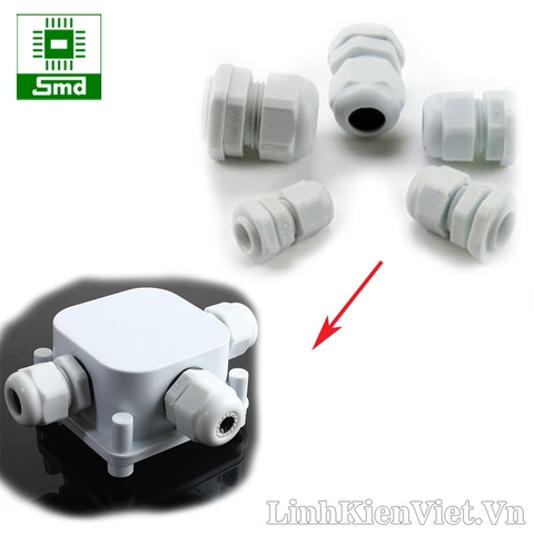 Đầu nối chống nước PG13.5 màu Trắng