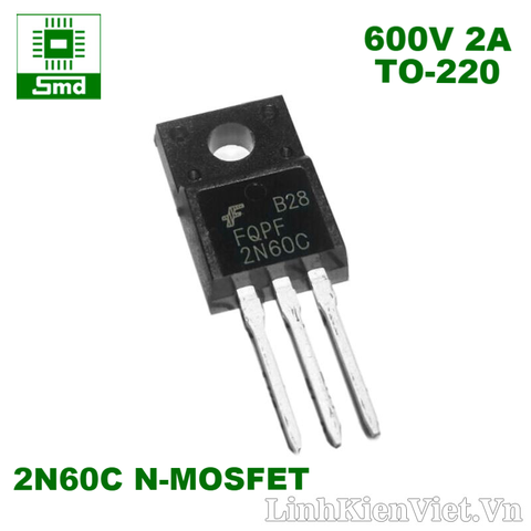 2N60C N Channel mosfet 2A - 600V TO-220