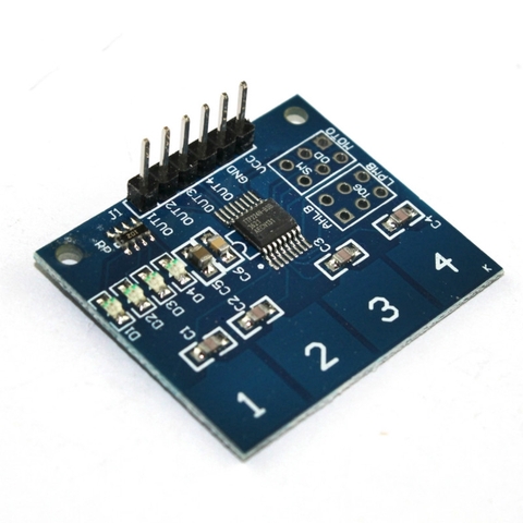 Module cảm biến chạm tay touch sensor thuật số 4 kênh TTP224 4 đầu ra