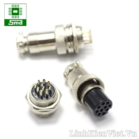 GX16-10P Đầu nối nhanh 10 chân vỏ sắt 16mm