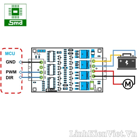 Mạch điều khiển động cơ DC H-Bridge M