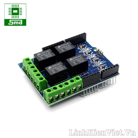 Module Arduino 4 Relays 5V Shield. Shield 4 relay 5V cho arduino
