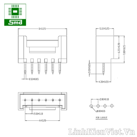 HY2.0 - 6P đực thẳng