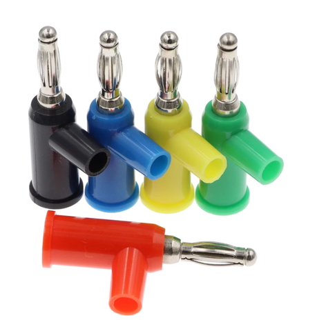 Chân bắp chuối 4mm kiểu Chẽ 3 các màu Xanh/Đỏ/Vàng/Đen