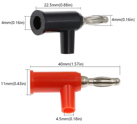 Chân bắp chuối 4mm kiểu Chẽ 3 các màu Xanh/Đỏ/Vàng/Đen
