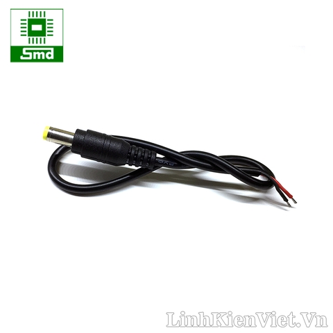 Chân nguồn DC5.5 đực có dây (Loại tốt 5A)