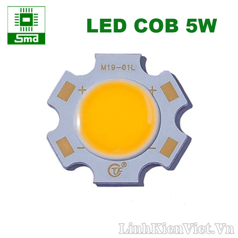 Led COB 5W 20mm Trắng ấm