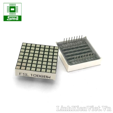 Led matrix 8x8 F3.0mm điểm vuông ( 32x32mm) (Màu trắng)