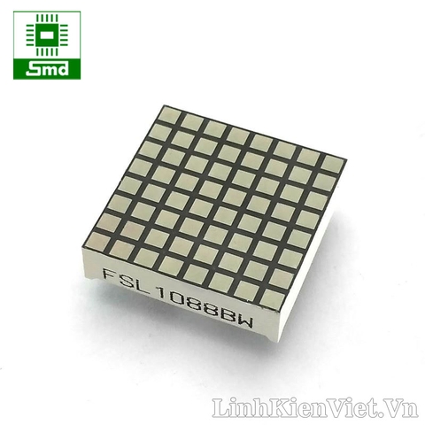 Led matrix 8x8 F3.0mm điểm vuông ( 32x32mm) (Màu trắng)