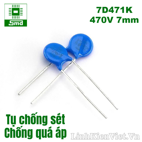 Linh kiện chống quá áp 7D471K 470V(7mm)