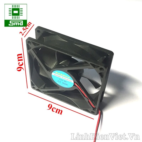 Quạt tản nhiệt 9x9cm 12V