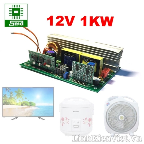 Inverter Sin Chuẩn 12V 1KW (pure sin inverter 12V 1KW) loại 2