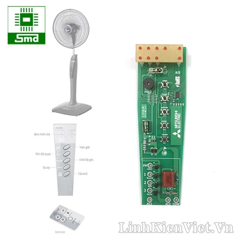 Bộ Mạch quạt cây + Tay điều khiển quạt cây Mitsubishi LV16-R
