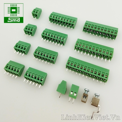 Header KF128-2P-2.54MM 2 chân thẳng (xanh lá) – Linh kiện điện tử SMD