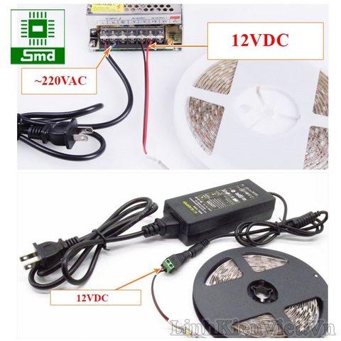 LED dây dán 3528 12V chống nước (5m) màu xanh lá
