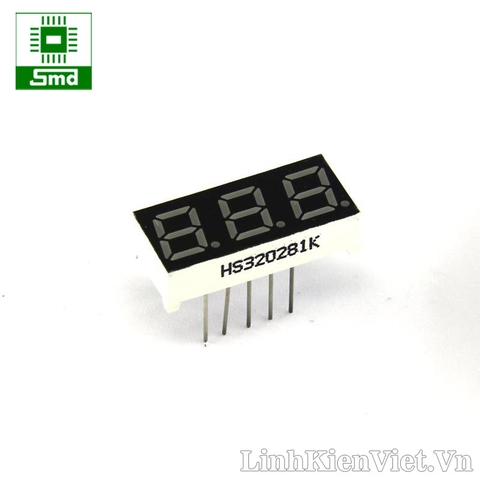 Led 7 thanh 0.28 x3 âm chung (RED)