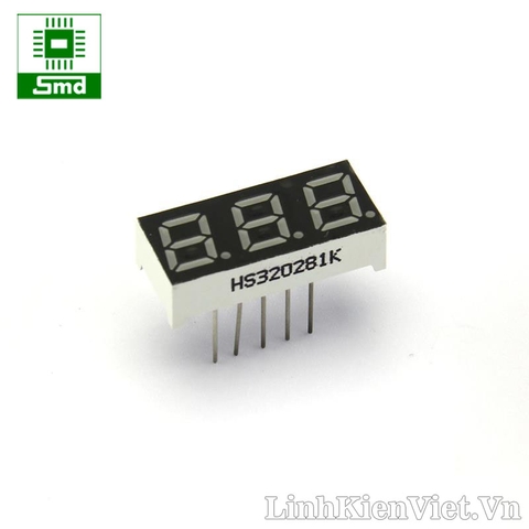 Led 7 thanh 0.28 x3 âm chung (RED)