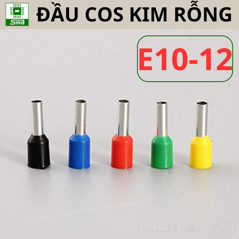 (Gói 20c - Đỏ) Đầu cốt kim rỗng E10-12 các loại Màu đỏ