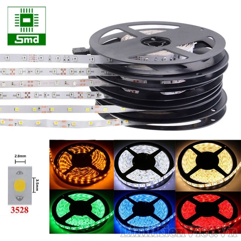 LED dây dán 3528 12V chống nước (5m) màu xanh lá