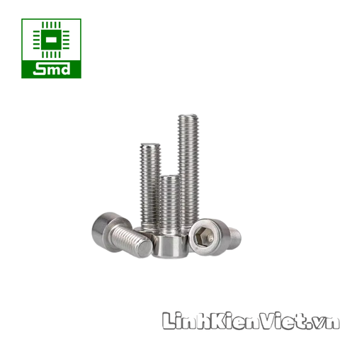 set 10 con Ốc - Bulong Lục Giác chìm Inox 201 ĐẦU TRỤ TRƠN