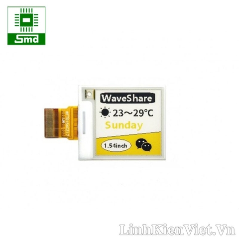 Màn hình Eink 1.54 3 màu giao tiếp SPI (152x152px vàng, đen, trắng) – Linh kiện điện tử SMD Màn Hình Eink 1.54 3 Màu Giao Tiếp Spi (152X152Px Vàng, Đen, Trắng) – Linh Kiện Điện Tử Smd