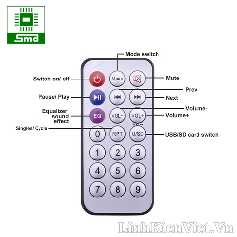 Mạch khuếch đại âm thanh bluetooth 4.1 USB TF (kèm điều khiển)