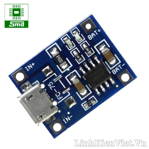Mạch sạc pin lithium 1A TP4056 (Cổng Micro)