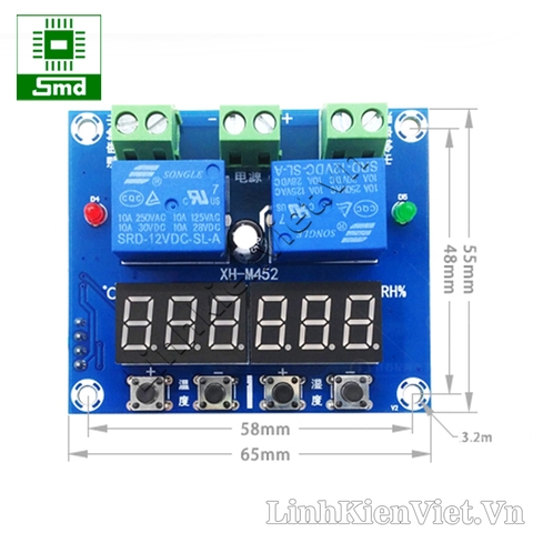 Module khống chế nhiệt độ độ ẩm có hiển thị M452