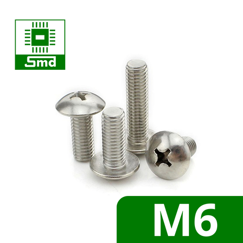 Bulông - Vít ốc inox 304 4 cạnh đầu dù Mũ To ( đầu tròn Mũ To) M6