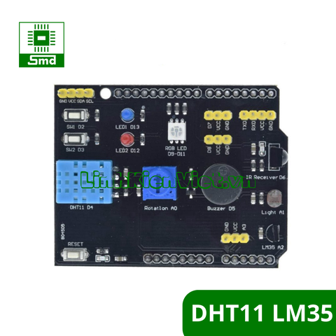 Module Cảm Biến Nhiệt Độ Độ Ẩm DHT11 LM35 Cho Arduino Uno R3