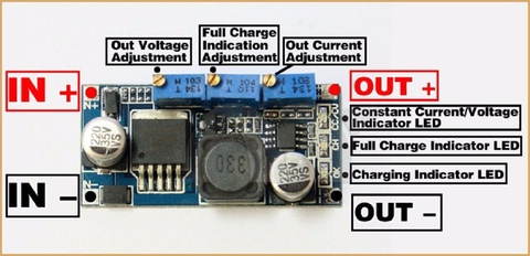 Mạch Hạ áp chỉnh dòng lm2596, 3A DC-DC Buck đòng điện điều chỉnh ổn áp ngồn DC 3V3,4,2V 12V 12,6V
