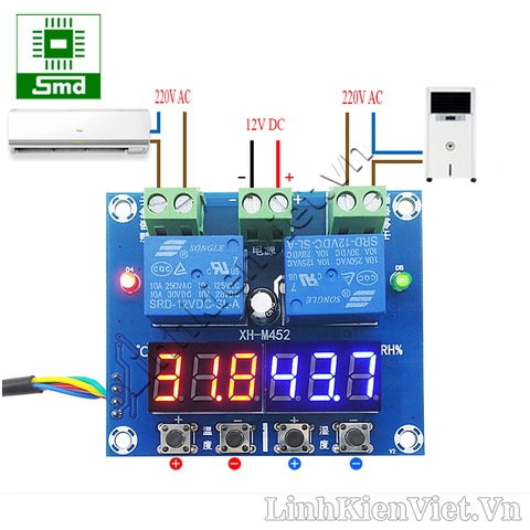 Module khống chế nhiệt độ độ ẩm có hiển thị M452