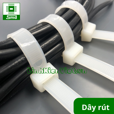 Bó 100 Dây thít 3mm các độ dài Lạt nhựa dây rút nhựa cỡ bản to dây thít nhựa nguyên sinh PA66