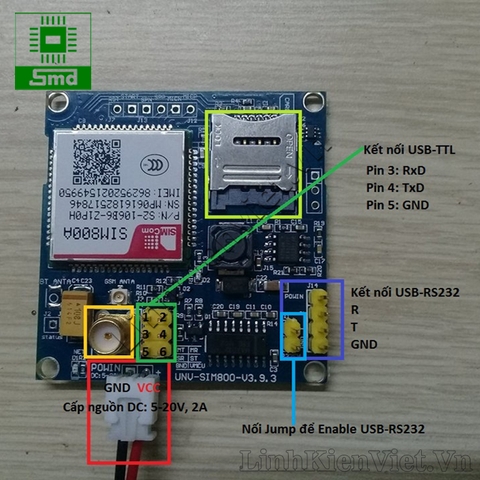 Module Sim800A GSM GPRS