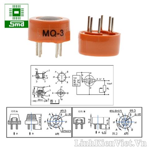 Cảm biến khí ga MQ-3