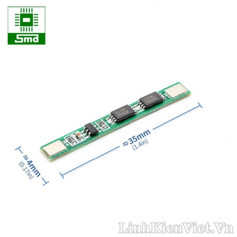 Mạch bảo vệ 1 cell lithium 4A DW01+2x8205A