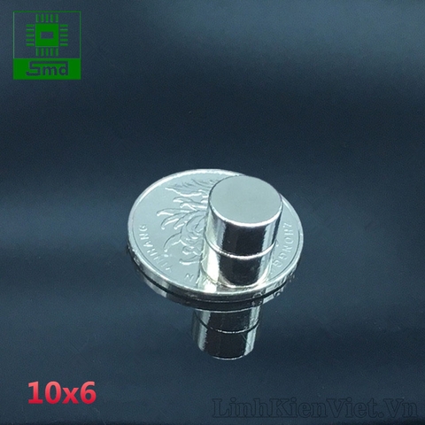 Nam châm đất hiếm 10x6mm