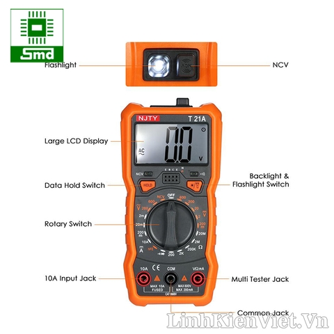 Đồng hồ vạn năng NJTY T21A