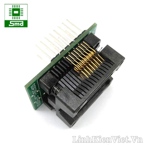 Đế kẹp SOP16 rộng 300mil có pcb (ots28-1.27-04)