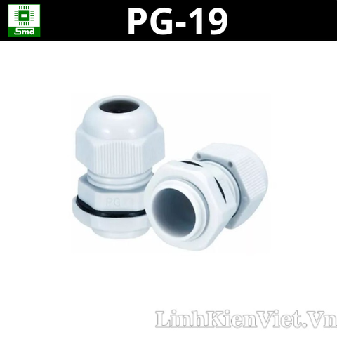 Đầu nối chống nước PG19 màu Trắng