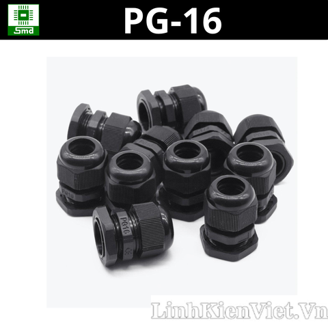Đầu nối chống nước PG-16 màu Đen