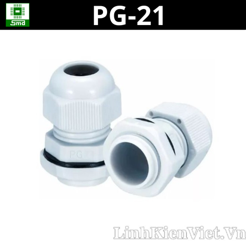 Đầu nối chống nước PG21 màu Trắng