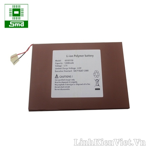 Pin lithium 60105150 12000mAh 3.7V