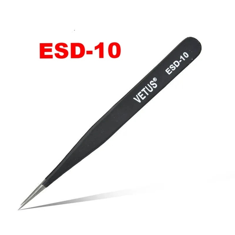 Nhíp gắp linh kiện ESD ( Màu đen) - ESD -10 Thẳng