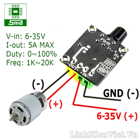 Module điều khiển tốc độ động cơ PWM (6-35V, 5A)